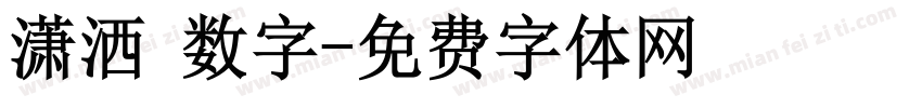 潇洒 数字字体转换